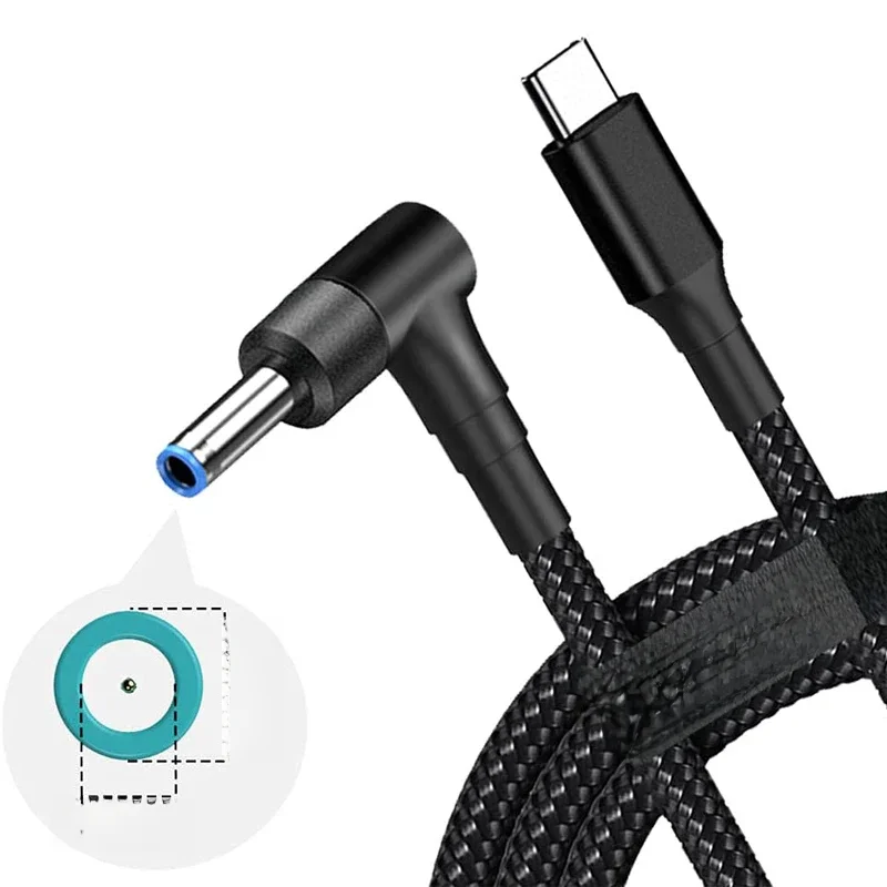 Ładowarka sieciowa 45 W 65 W 90 W Konwerter USB typu C Kabel do szybkiego ładowania Hp Stream Spectre Pavilion Envy EliteBook — zdjęcie 2