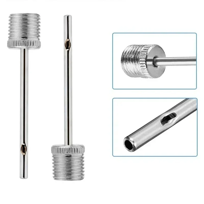 Aiguille de pompe de gonflage de ballon de Sport, 1/5/10 pièces, pour Football, basket-Ball, adaptateur de Valve d'air gonflable, broche de pompe en acier inoxydable