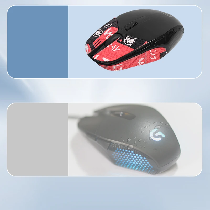 Odolný mice nálepka antikluzké myš nálepka pro logitech G302 G303 herní myš moka plný / polovina obal