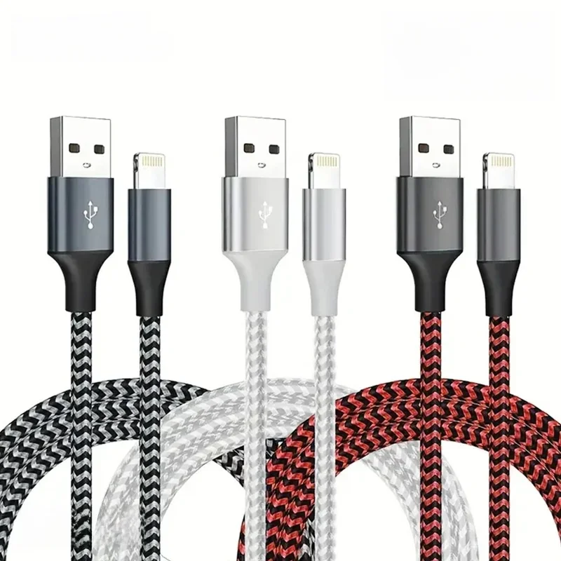 1M 2M 3M USB A zu Lightning MFi-zertifiziertes Kabel für iPhone 14 13 12 11 X XR Pro Max Schnellladekabel Ladegerät Datenkabel