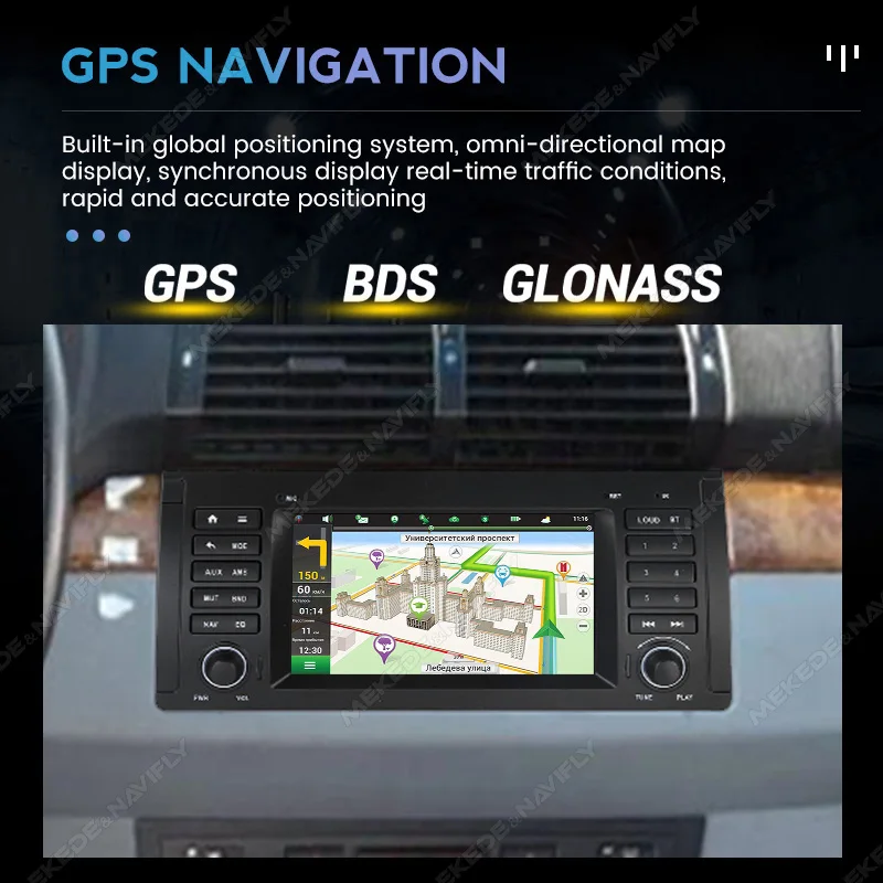 7" Wireless Carplay Android 15 Auto Screen Car Radio For BMW 5 Series E39 X5 E53 M5 E38 1999-2006 Stereo 2DIN Multimedia Player view 5