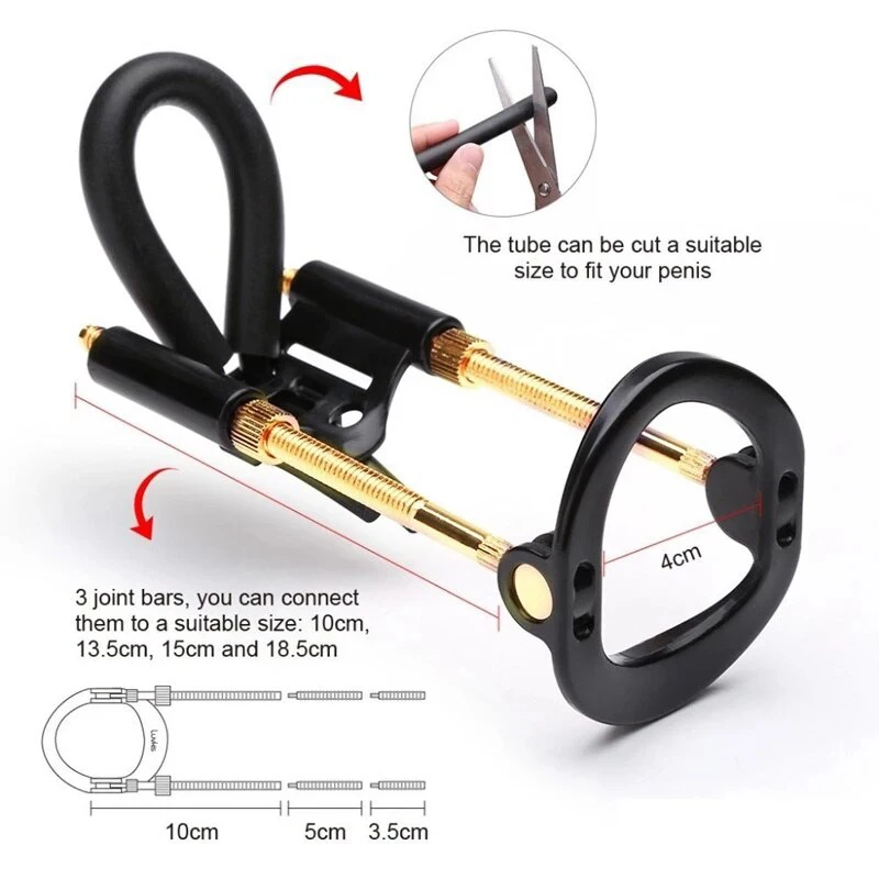 HESEKS Penis Enlarger Traction Penis Extender Men Stretcher Tension Correction Bending Device  Penis Extender Sex Toys For Men