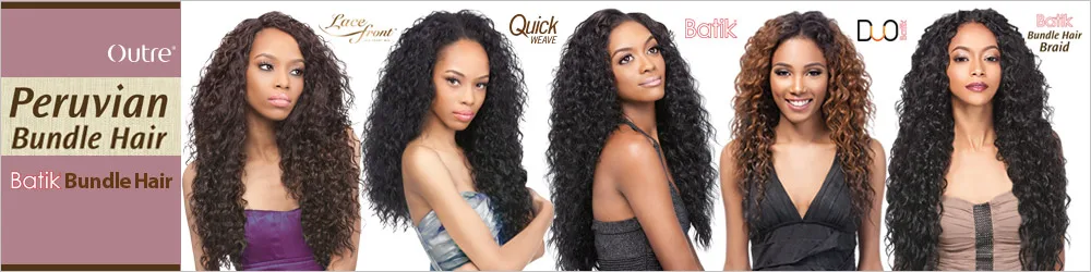 Outre Synthetic Hair Half Wig Quick Weave Batik Peruvian