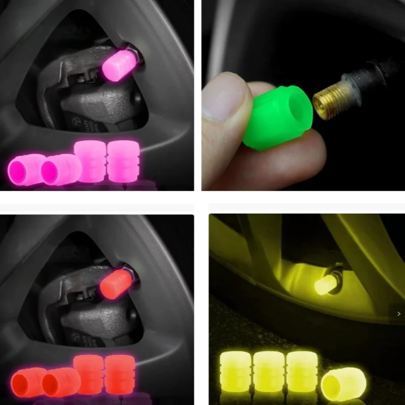 

20pc Luminous Tire Valve Caps for Cars Motorcycles Electric Vehicles - Colorful Night Glow Decorative Covers for Air Valve Mouth