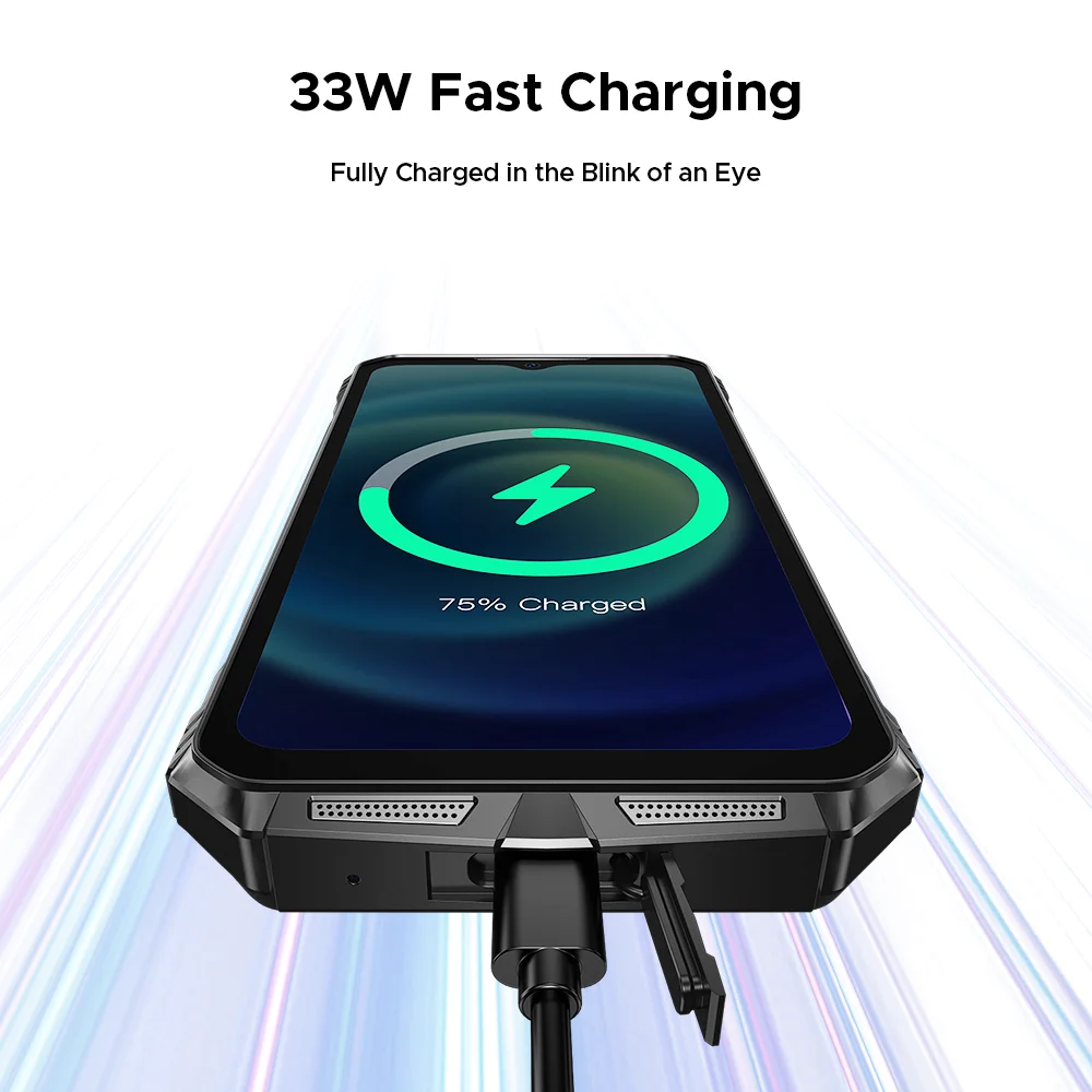 الإصدار العالمي DOOGEE S118 Pro 5G أبعاد الهاتف الوعرة 7050 10800mAh بطارية 6.6 ''FHD 120 هرتز 8GB RAM 512GB ROM هاتف محمول NFC