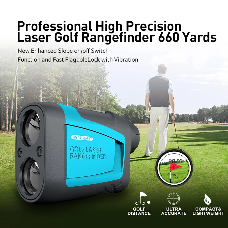 Mileseey-telémetro láser PF210 PF2E PF240 para Golf, telescopio de medida de 600M/yarda, medidor de distancia, Monocular 6X para caza de deporte de