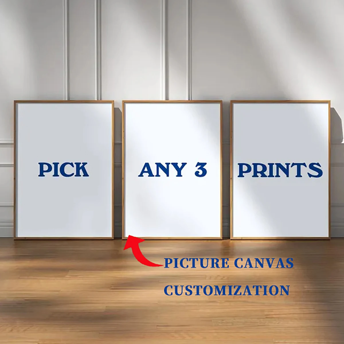 3-teiliges Set Personalisierte Leinwanddrucke mit Foto - Ungerahmte Individuelle Wandkunst-Poster für Familie, Haustiere, Geburtstagsdekoration