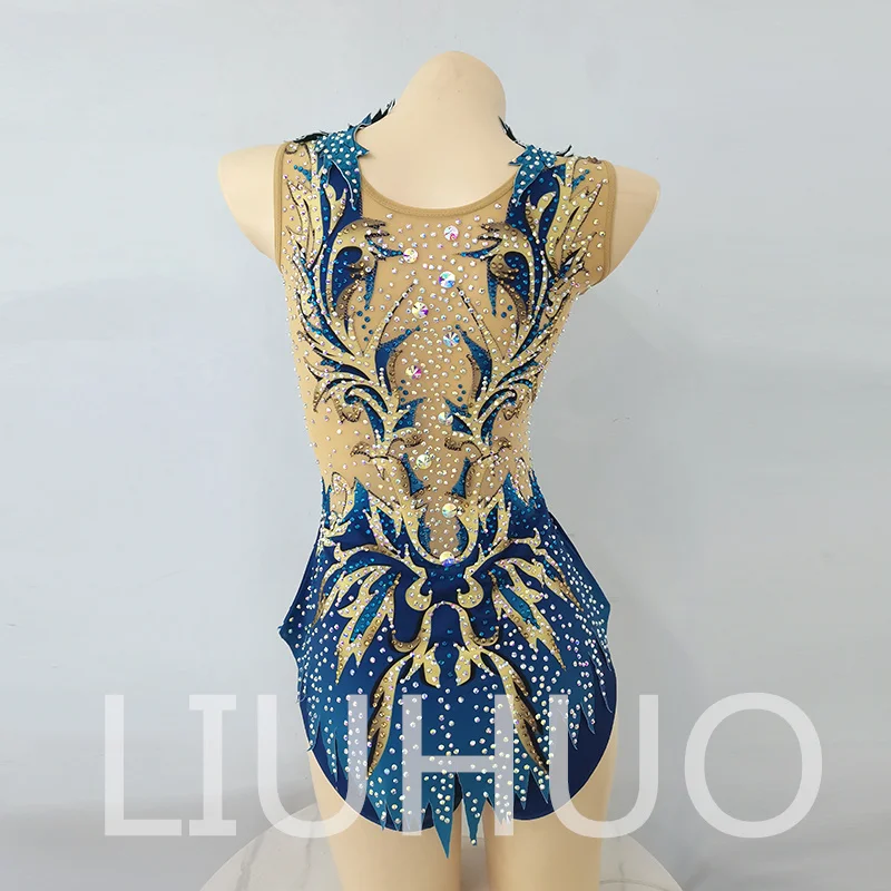 LIUHUO Rhythmic Gymnastics Leotard Competitive Cheerleading Performance For Children