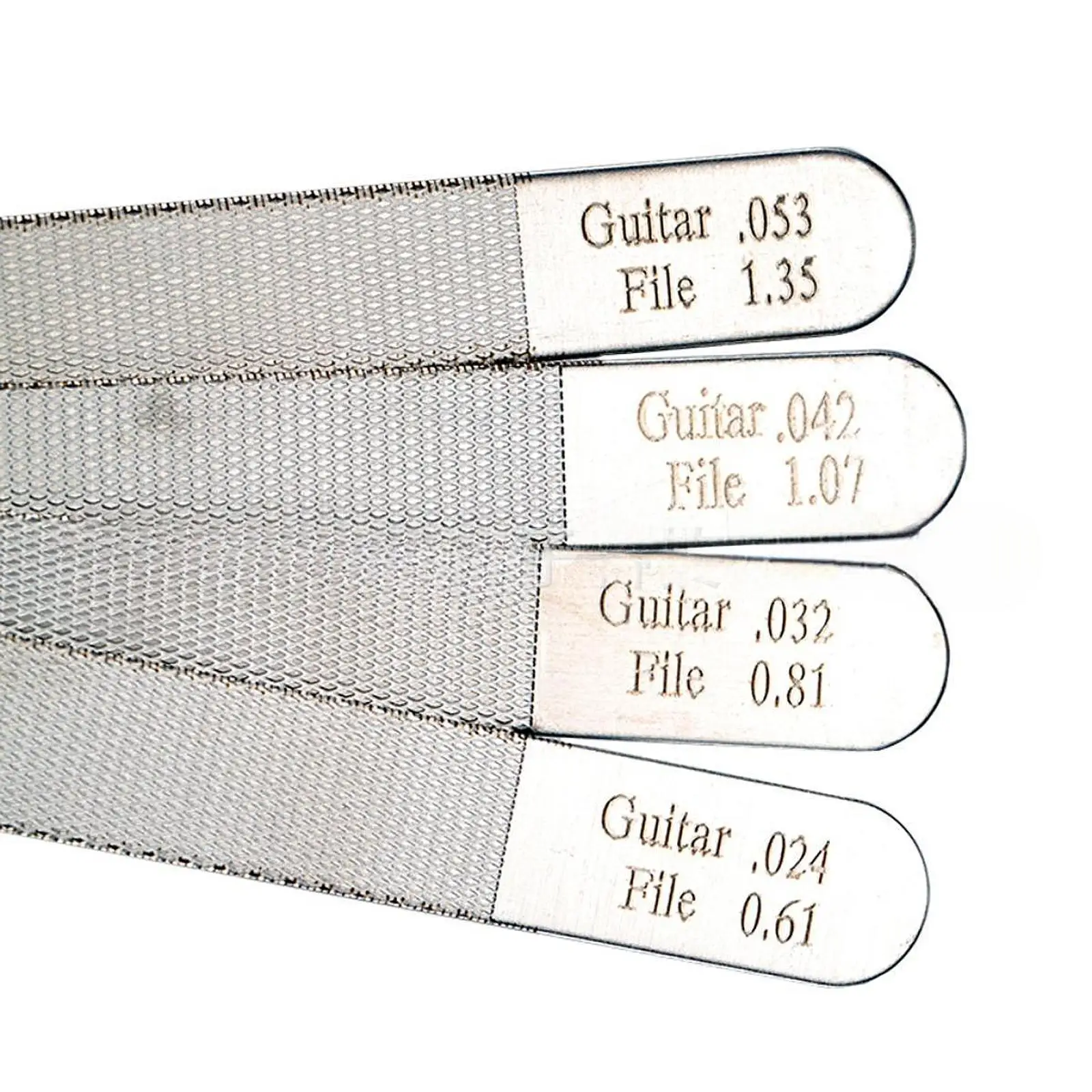 4x Stainless Steel Gauged Nut Slotting File Set Luthier Tools for Acoustic Electric Guitar Violin Ukulele Fretboard Repair view 5