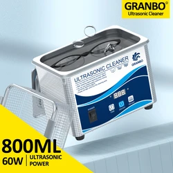 Pulitore ad ultrasuoni digitale 60W Sonicatore Bagno 40KHz Degas per gioielli in oro argento Occhiali Collana di giada Ossidi Rondella di olio di ruggine