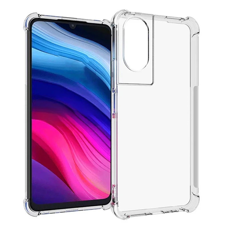 Tcl 505 4g caso almofada de ar à prova de choque claro airbag silicone tpu capa traseira caso de