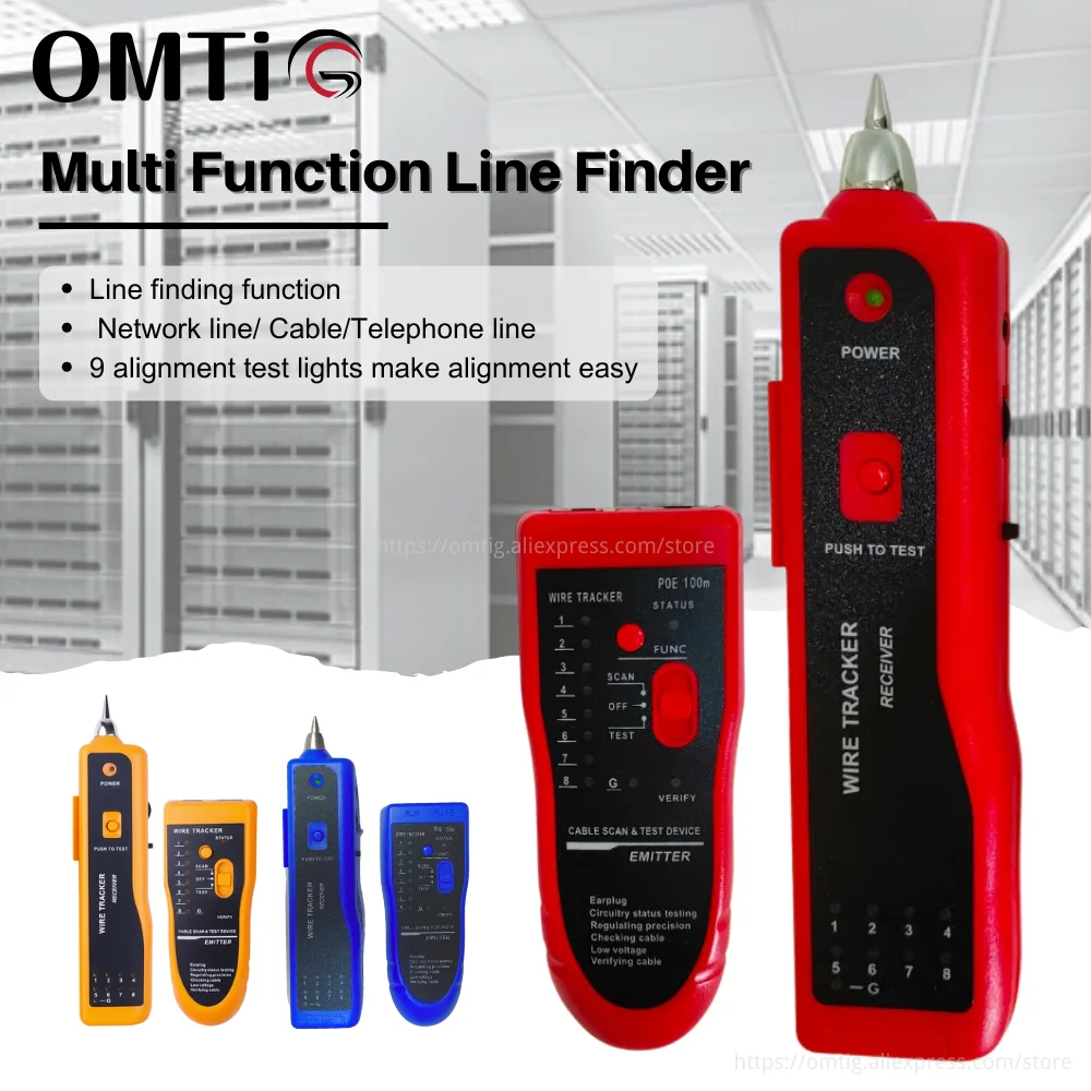 Тестер сетевого кабеля OMTiG Ethernet LAN RJ11 RJ45 Cat5 Cat6, трекер телефонного провода, трассировщик, детектор тонера, линейный детектор