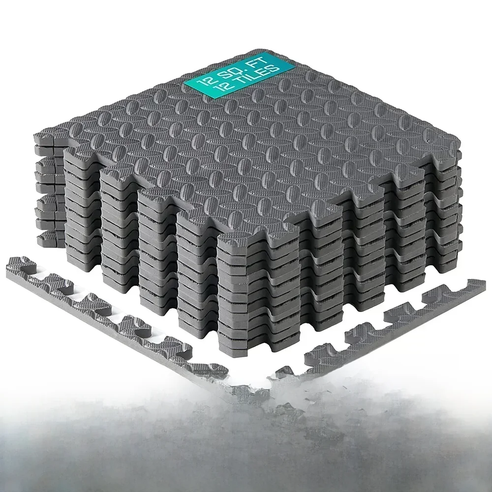 Carreaux de sol en mousse EVA à emboîtement pour salle de sport à domicile, polymère de fitness, puzzle antidérapant, équipement de gym, enfants, 4-20 pièces