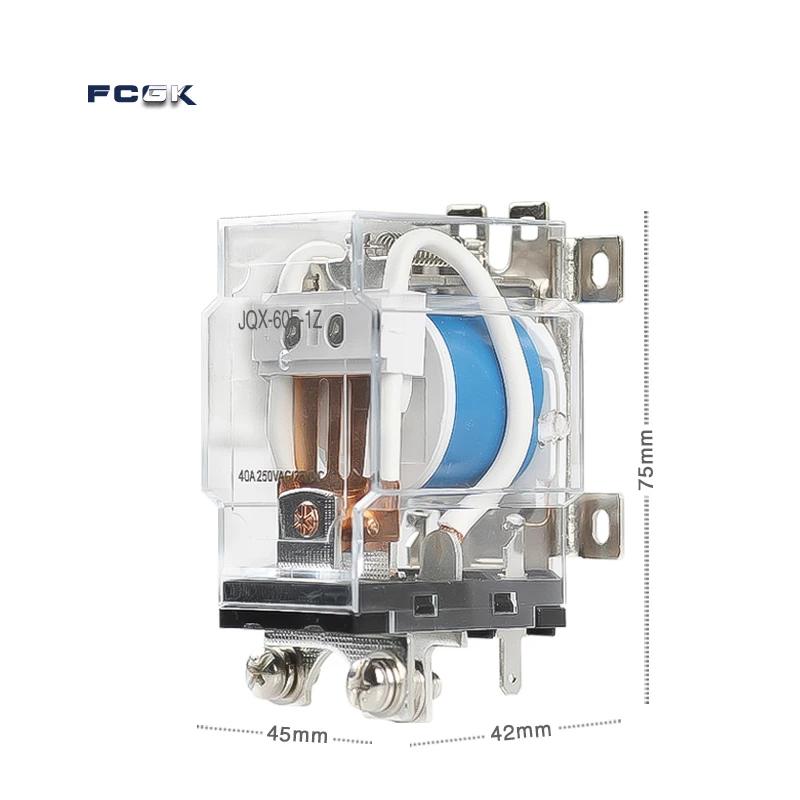 Power Relay 220V JQX-60F 1Z 60A High-power relay DC12V DC24V AC220V