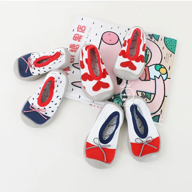 Baby Sock Shoes Infant Toddler shoes Boys Girls  Cute Printed Cotton Socks Shoes Children Casual Non-slip First Walkers