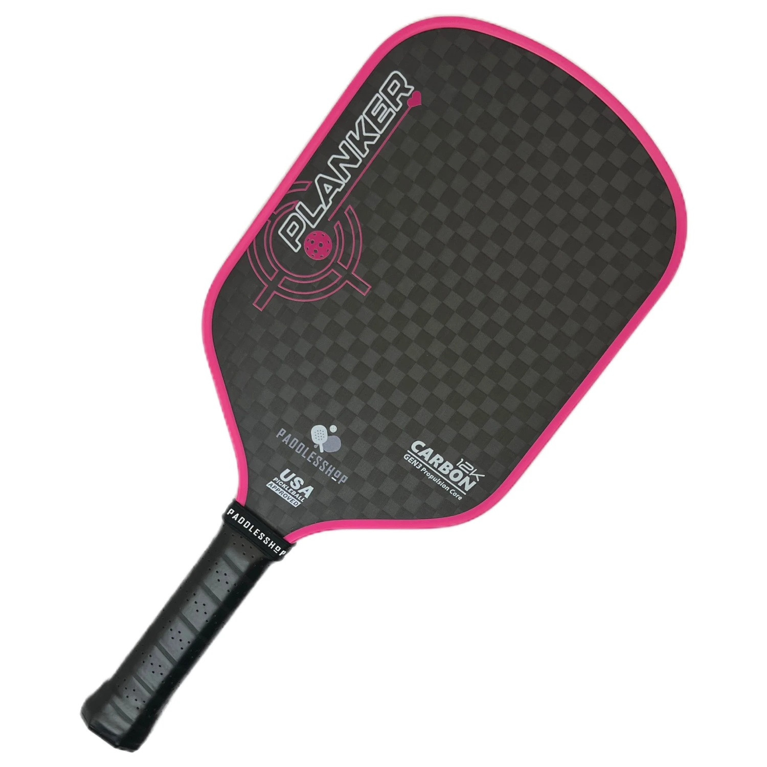 Paddlesshop Planker Pickleball Paddle 12K Carbon Fiber Thermoformed Unibody 16mm Gen 3 Propulsion Core Foam Injected For Women