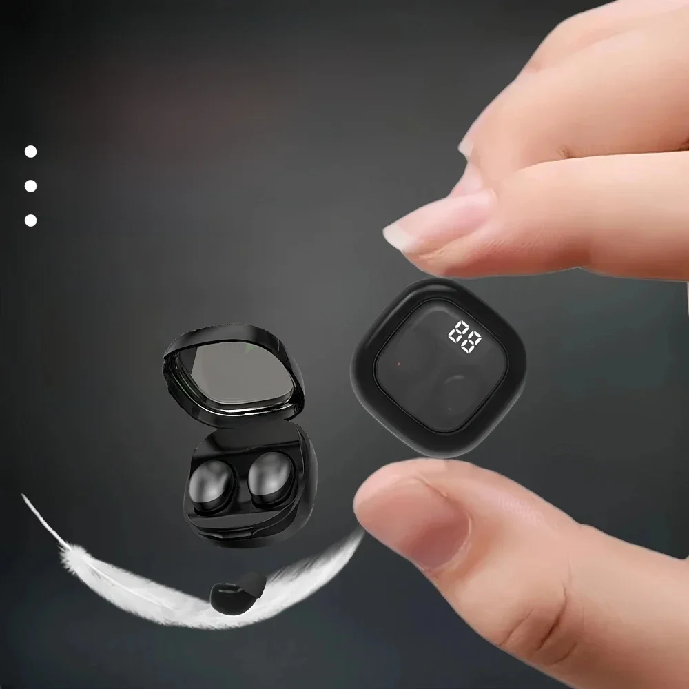 Mini Bezprzewodowe Słuchawki Bluetooth 5.3 Małe Słuchawki Douszne Do Snu Pracy Sportu Niewidoczne Słuchawki HD HIFI Dźwięk z Głębokim Basem Wysoka Jakość Dźwięku — zdjęcie produktu 7