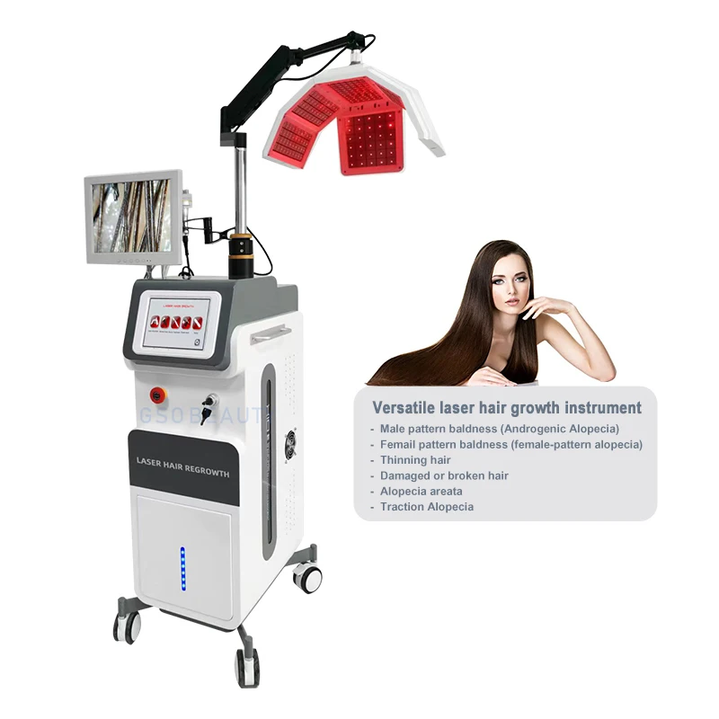 Diode Laser Hair Regrowth With Diodes 650nm PDT red light therapy machine for hair loss treatment  regrowth scalp care