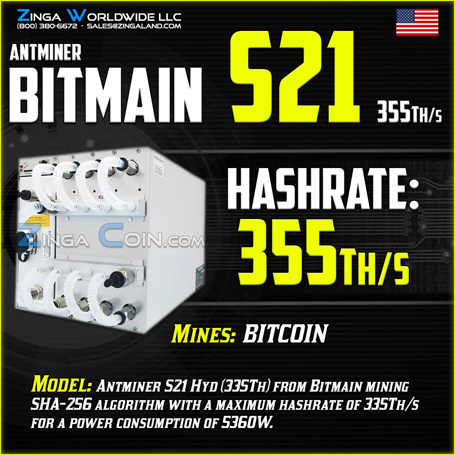 AD BUY 5 GET 3 FREE Bitmain Antminer S21 Hyd 335Th/s BTC Miner ASIC BITCOIN Mining Rig We Finance