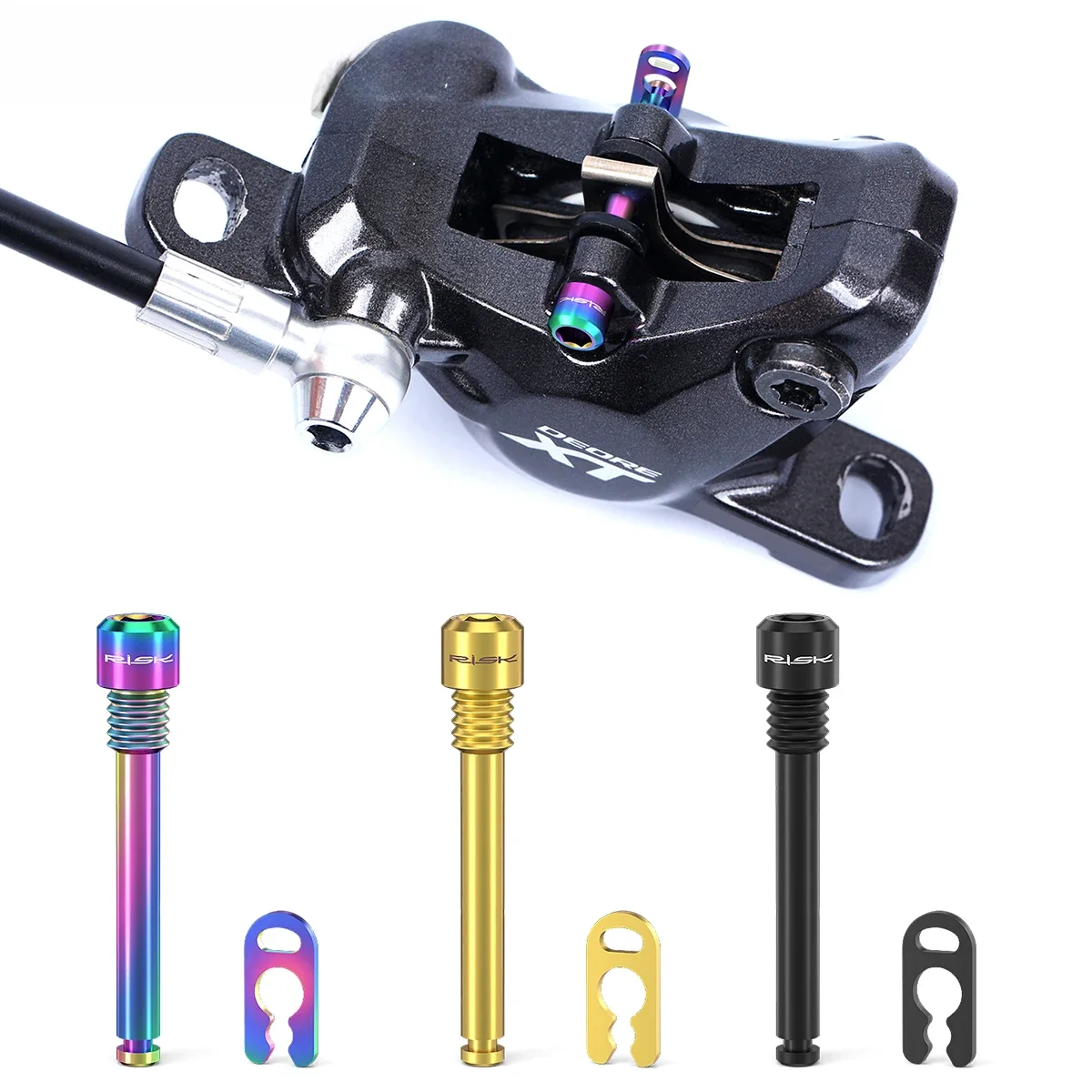 AliExpress RISK 2pcs M4x26mm Titanium Alloy Bolts for Hydraulic Disc 4*26mm Oil Disc Brake Threaded Pin Screws for MTB Bicycle XT Bike