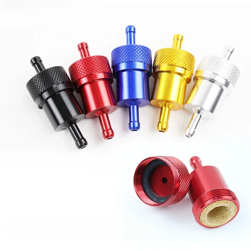 AliExpress LINGQI Modified Universal CNC Aluminum Gasoline Oil Filter Fit For ATV Go-Kart Dirt Pit Bike Motorcycle Petrol Gas Fuel Filters