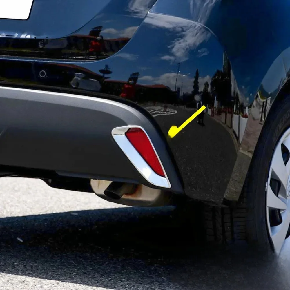 For Toyota Yaris 2020 2021 2022 2023 2024 2025 Chrome Rear Bumper Reflector Surrounds Fog Light Lamp Cover