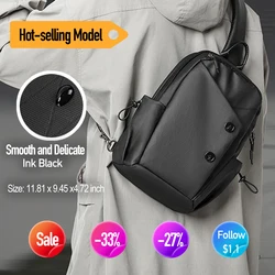 Bolso bandolera masculino impermeable, marca L & M, bolsos de hombro para hombre, ligero, paquete de pecho de gran capacidad, mochila cruzada de estilo moderno