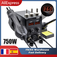 8586D Soldering Station 2 IN 1 Hot Air Gun Solder Station with 2 Digital display,10-Minute Sleep Mode for  Rework 220V
