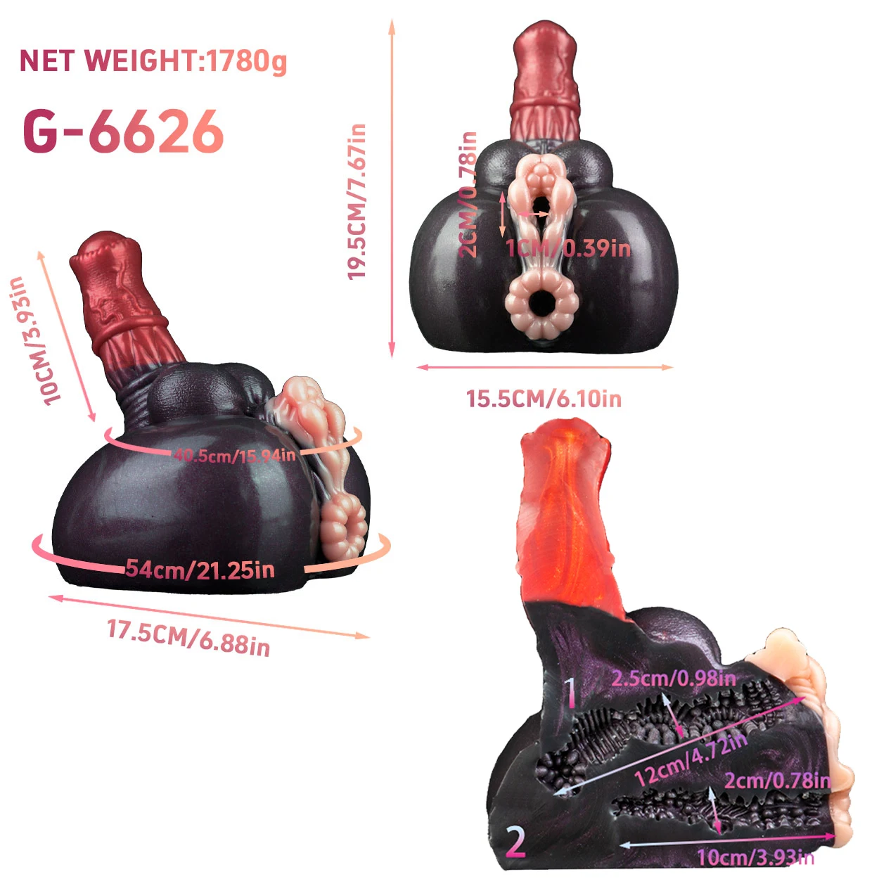 GEEBA réaliste Animal cheval/chien/sirène cul avec gode Silicone mâle masturbateur réaliste vagin Onahole poche chatte jouets sexuels