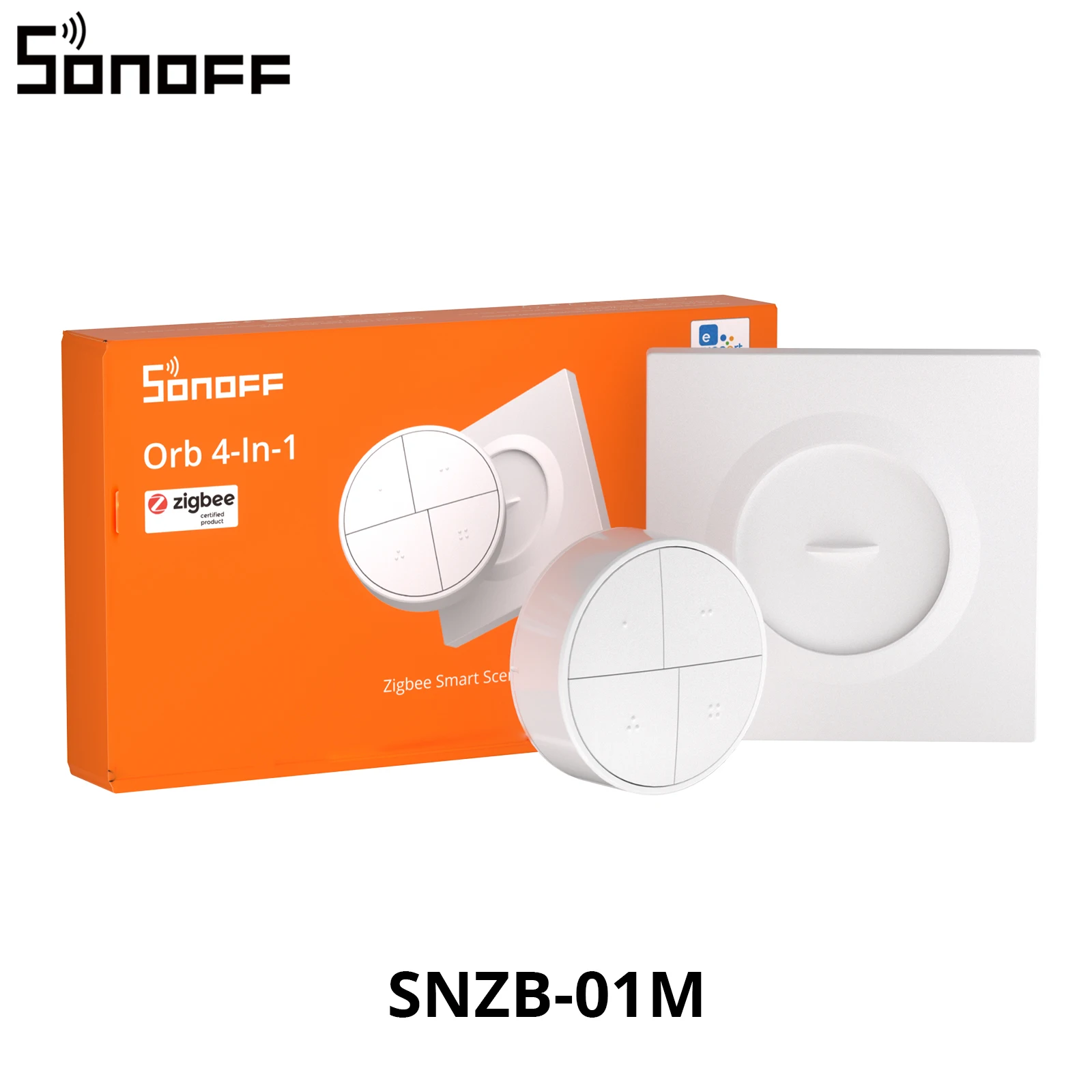SONOFF Orb 4-in-1 Zigbee Smart Scene-knop Gesplitst magnetisch ontwerp Zigbee & eWeLink-Remote Dual Protocol Meerdere triggeracties