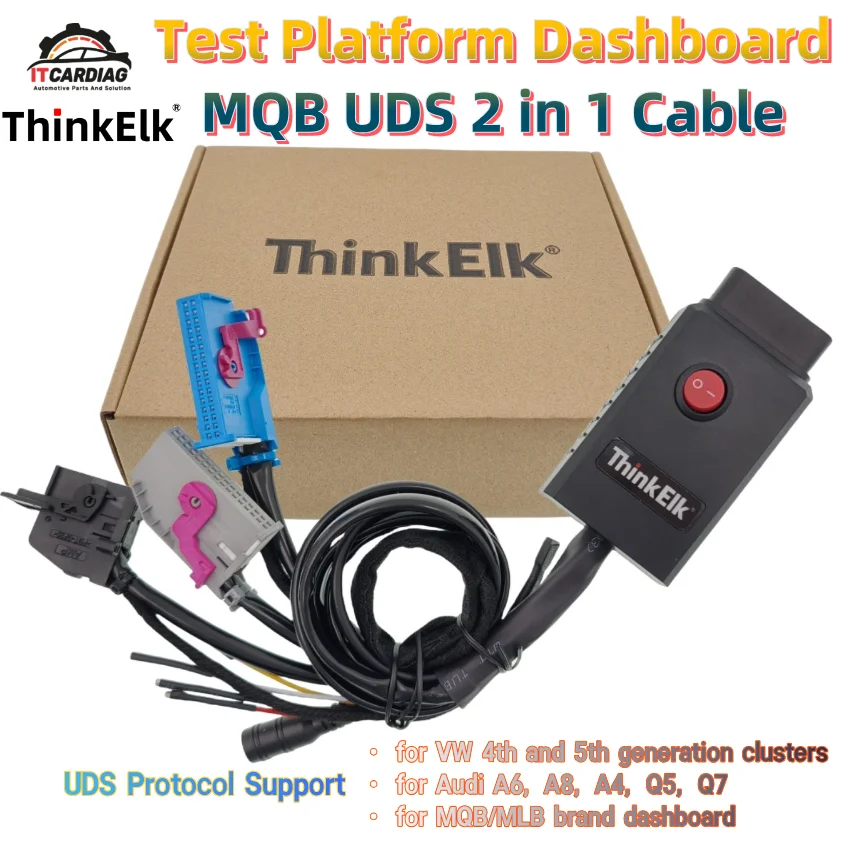ThinkELK MQB MLB UDS Cable 3 in 1 Test Platform Dashboard Cable Kit for V-W 4/5th Cluster for Audi A6 A8 A4 Q5 Q7 MLB Car Power