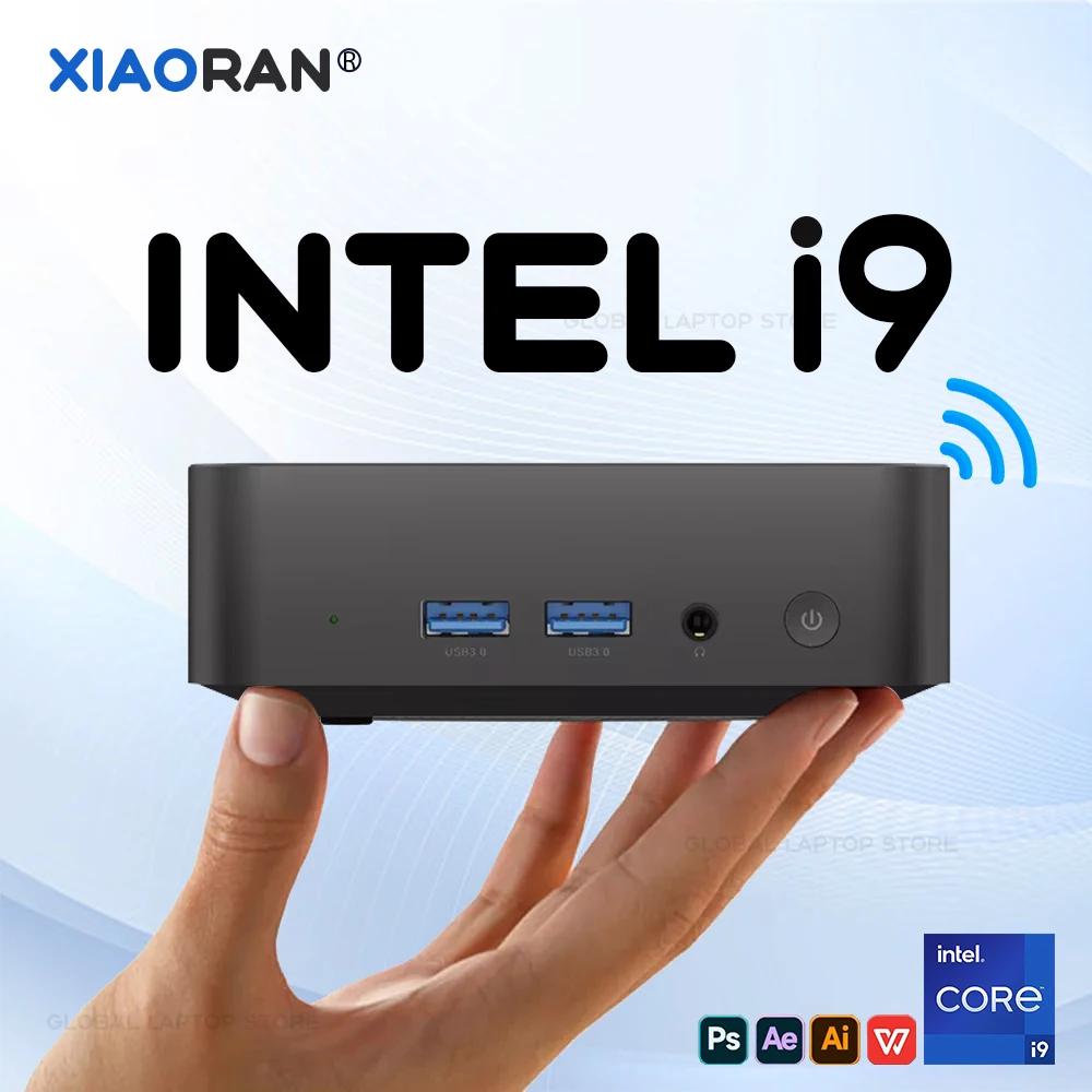 كمبيوتر صغير يعمل بنظام التشغيل Windows 11 Intel Core i9 8950HK 16GB DDR4 512GB 1TB SSD PC Gamer Computer Dual WIFI 6 BT5.2 4K HD كمبيوتر ألعاب صغير لسطح المكتب