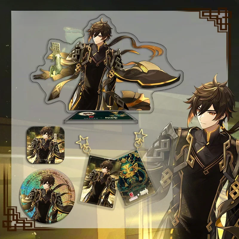 Figurka Anime juan Shen figurki do zabawy kobieta z motywem Zhongli Sanxingdui figurka Model lalki akrylowe prezenty — zdjęcie 2