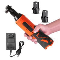 3/ 8inch Cordless Electric Wrench 18V Rechargeable Car Repair Tool Set Angle Wrench 60Nm Right Angle Ratchet Wrench Electric Tool