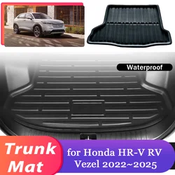 Car Trunk Mat for Honda HR-V HRV RV Vezel 2022~2025 2023 2024 Luggage Rug Tray Waterproof Cargo Boot Pad Liner Cover Accessories