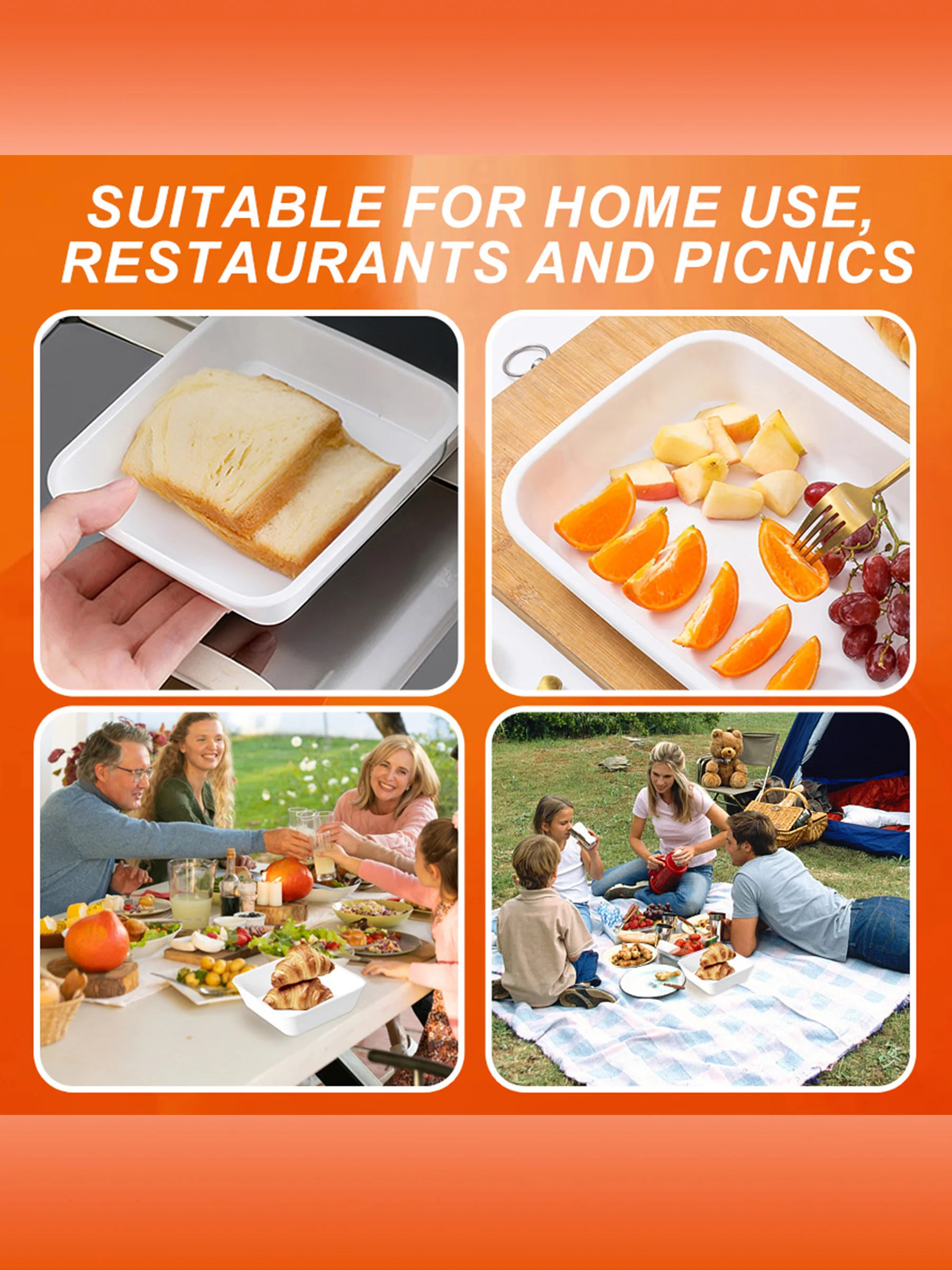 

16 шт. закусочная, маленькая тарелка для домашнего использования, можно мыть в посудомоечной машине, подходит для барбекю и настройки вечеринок