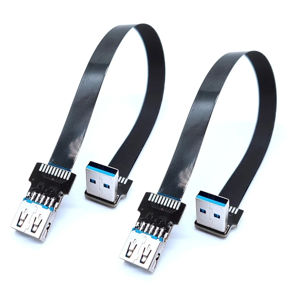 Płaski adapter USB 3.0 męski na żeński, kolanko FPC, przedłużacz USB, gięcie w górę i w dół, w lewo i w prawo o 90 stopni, adapter USB — zdjęcie produktu 7