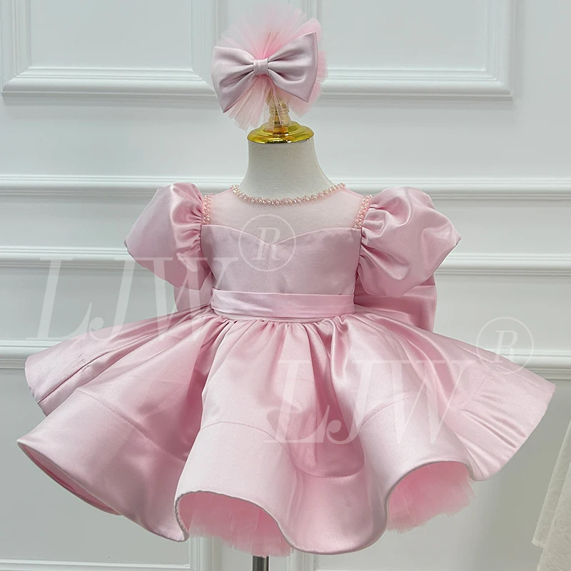 فستان عيد ميلاد الطفل فستان الأميرة بأكمام منتفخة للفتيات الذين تتراوح أعمارهم بين 1-12 سنة فستان مسابقة الجمال للفتيات فستان فتاة الزهور #4