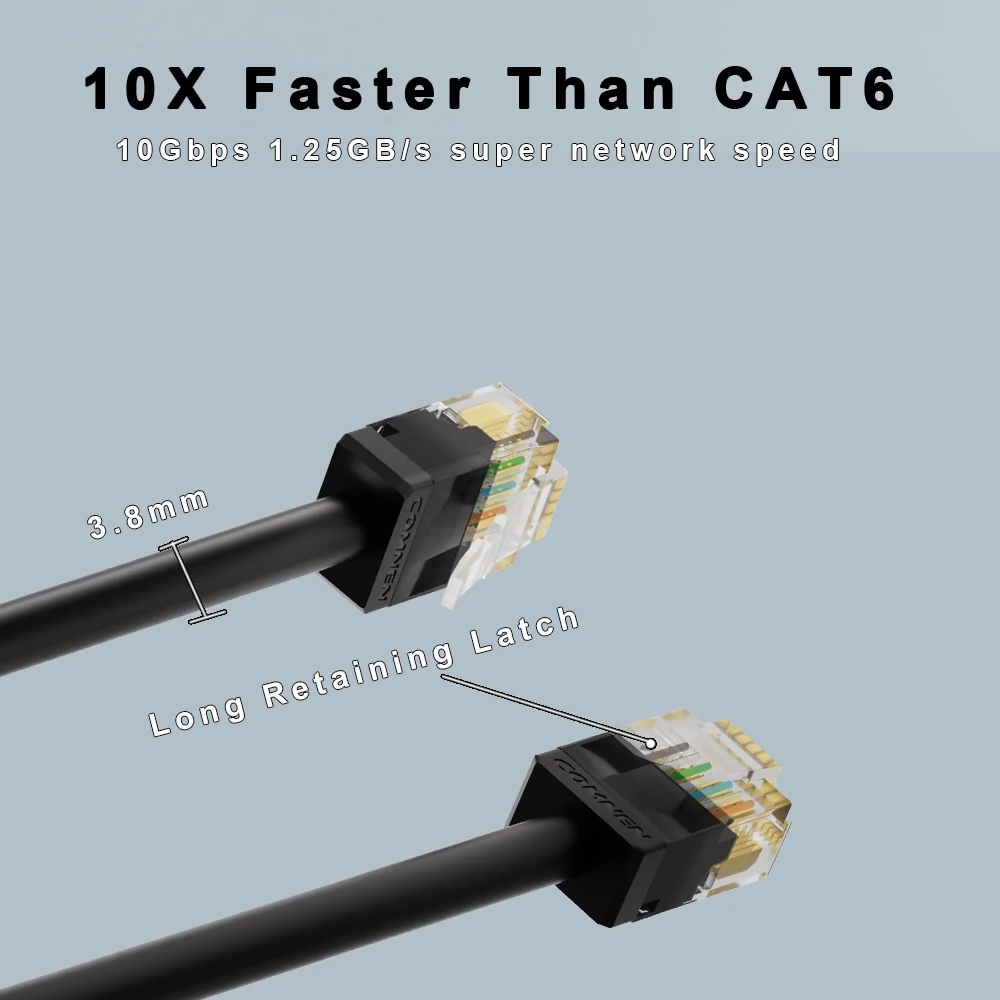 Cabo de remendo curto preto da rede da bota de utp para o cabo do roteador do portátil cabo de remendo rj45 dos conectores dos ethernet do cabo de remendo de comnen cat6a