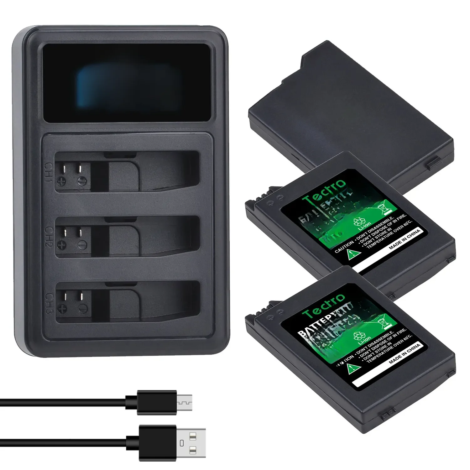 PSP-2004 PSP-2005 PSP-S110 2400 mAh Li-ion manette de jeu batterie/chargeur pour Sony PSP-2000 PSP-3006 PlayStation contrôleur Portable