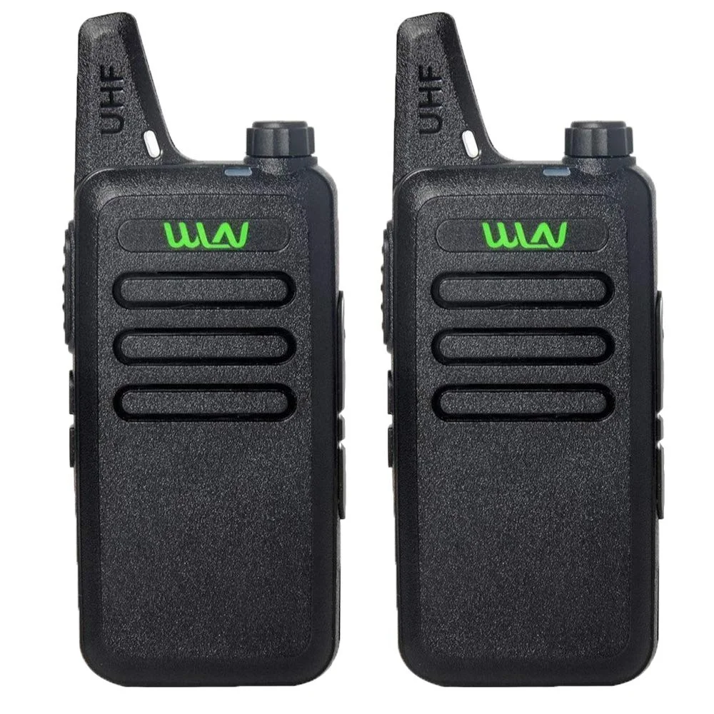 2pcs WLN KD-C1 Mini Slim Handheld 2 Way Ham Radio Transceiver USB Charging KD-C1 UHF Walkie-Talkie