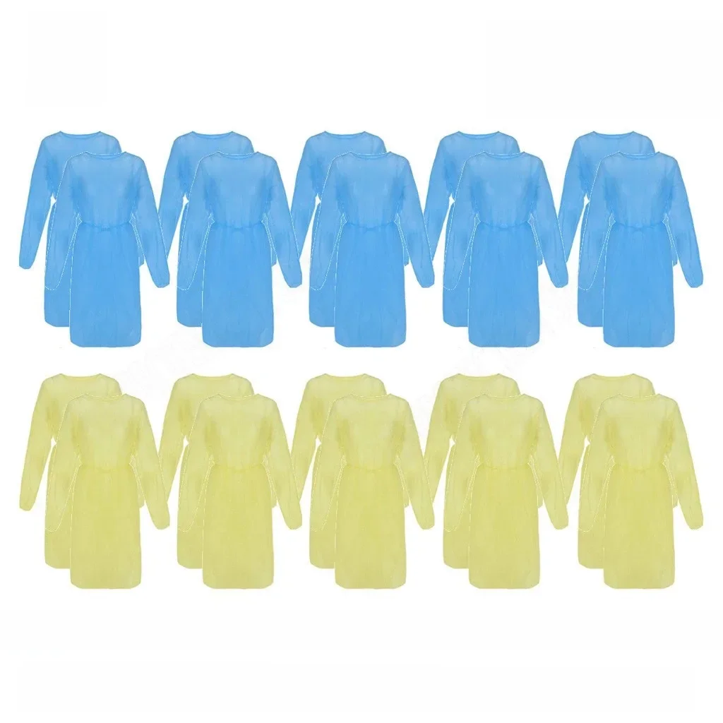 20Pc Wegwerp Beschermende Overall Niet-Geweven Isolatiekleding Universeel Anti-Spuug Verpleegkleding Hazmat Pak A5 - afbeelding 2