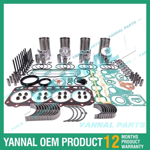 For Yanmar Komatsu Engine 4TNV88 4D88-6 4D88E 4D88E-5KFD Overhaul Rebuild Kit