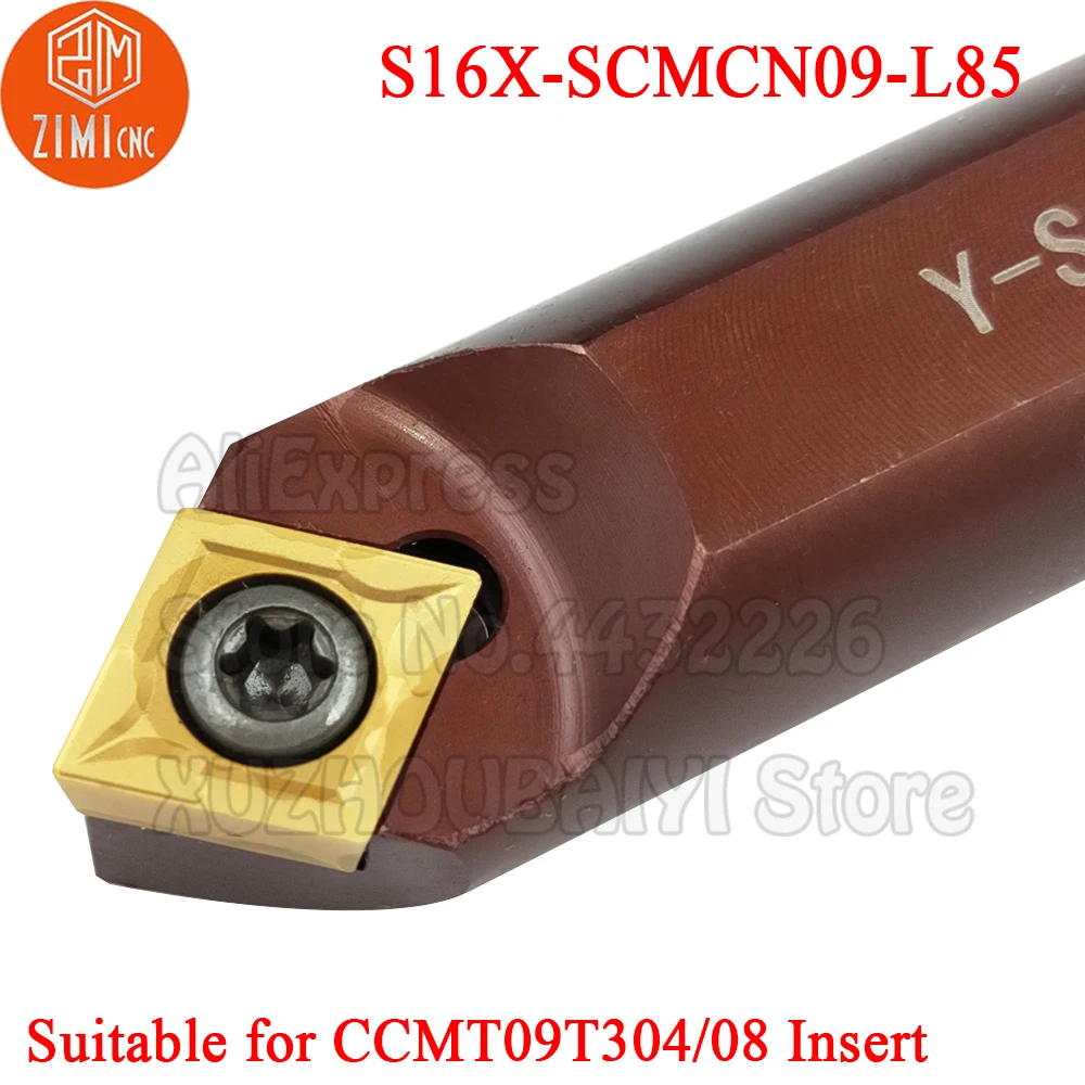 1p S16X-SCMCN09-L85 S16X SCMCN09-L85 S16X SCMCN09 L85 utensili per tornitura portautensili e inserto in metallo duro CCMT09T304 CCMT09T308