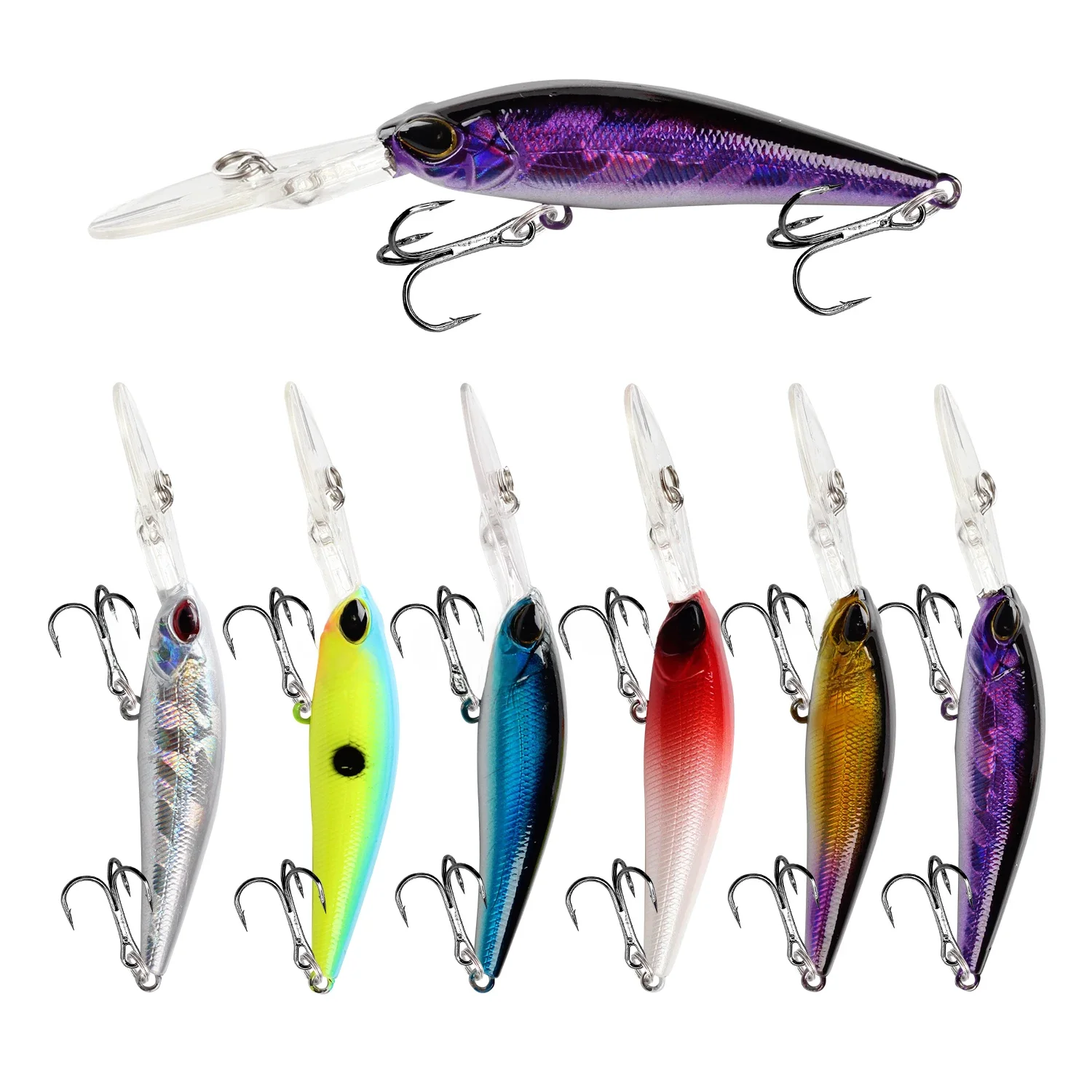 1 sztuk Wobblers pływające błystka 9cm 5.8g sztuczne tworzywo sztuczne twarda przynęta Crankbait Bass Pike Jerkbait wędkarskiego — zdjęcie 2