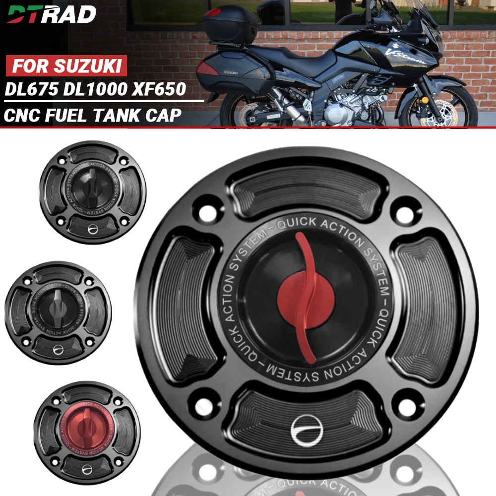 Motorcycle Keyless Fuel Tank Cap For SUZUKI DL650 DL1000 V-Strom XF650 Freewind Modification Quick Release Oil Gas Accessories