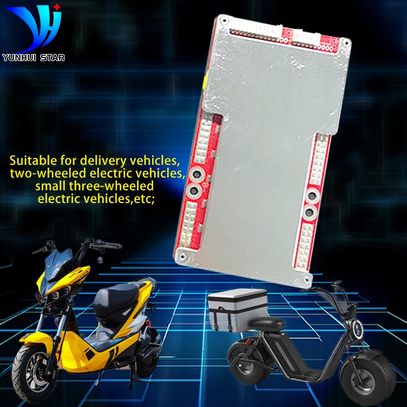 Bms 13s 14s 16s 17s 20s 24s 48v 60v 72v 45a Li-ion and Lifepo4  Battery Protection Board With Balancing for Electric Two Wheeler