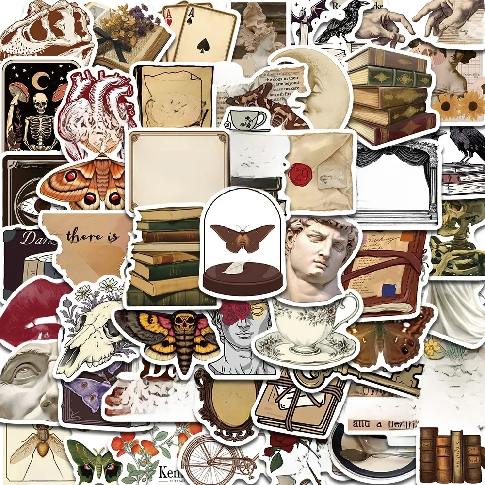 AliExpress NONE 50PCS Dark Academia Sticker DIY Laptop Bicycle Motorcycle Living Room Luggage Skateboard Graffiti Waterproof Phone Sticker