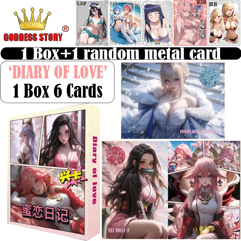 

DIARY OF LOVE Goddess Story Collection Cards Waifu Booster Box Редкая аниме-игра для девочек, вечерние купальник, вечерние игрушки Doujin, подарок для хобби