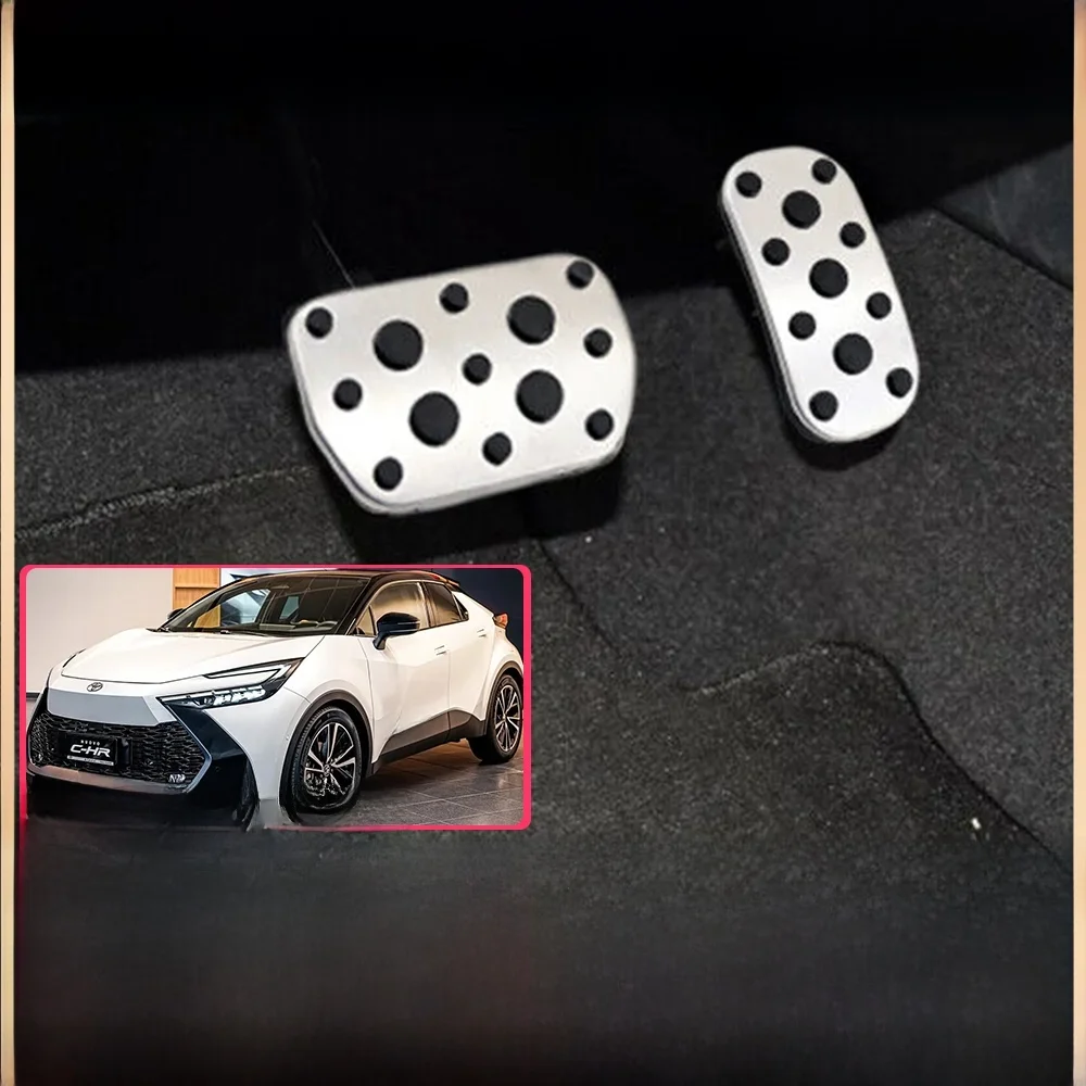 Do Toyota C-HR AX20 2024 Stal nierdzewna AT MT Samochodowe pedały nożne Stal nierdzewna Taca akceleratora Akcesoria — zdjęcie 2